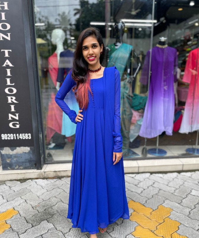 Faux georgette Anarkali SL087