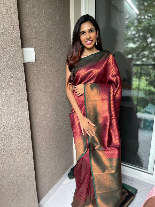 Ready to wear Semi silk saree