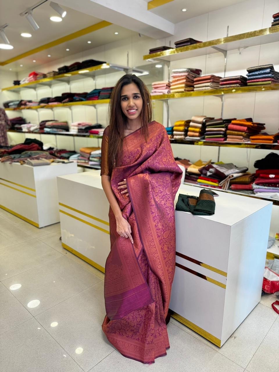 Ready to wear Semi silk saree