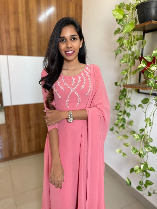 Georgette designer kurthi & dupatta SL0133