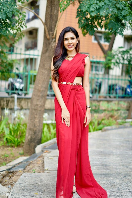 Georgette ready to wear saree SL0163