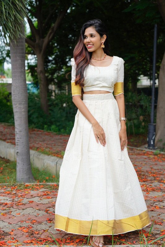 NIRAM CHECK SKIRT AND TOP